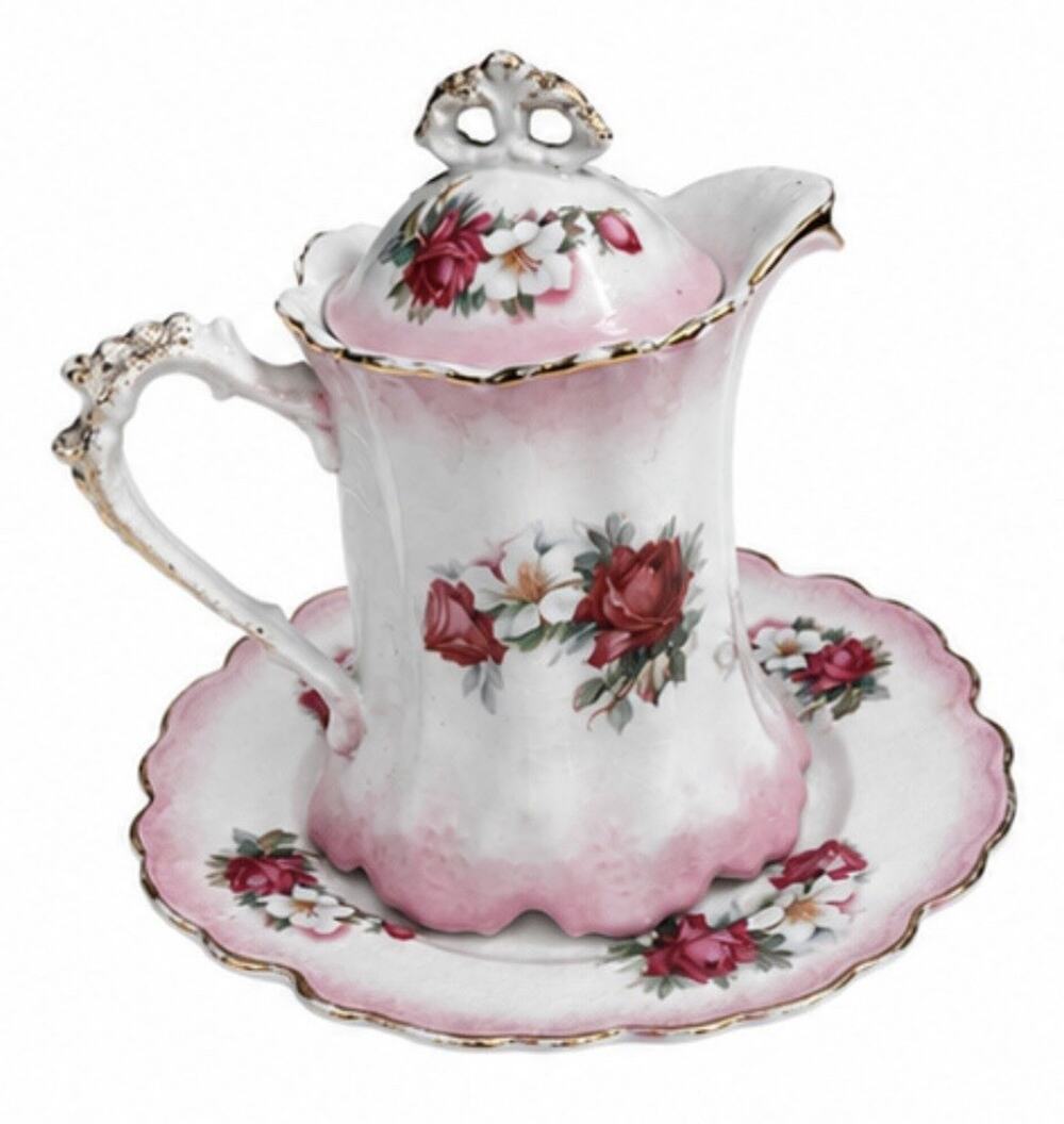 vintage porcelain pitcher and basin set
